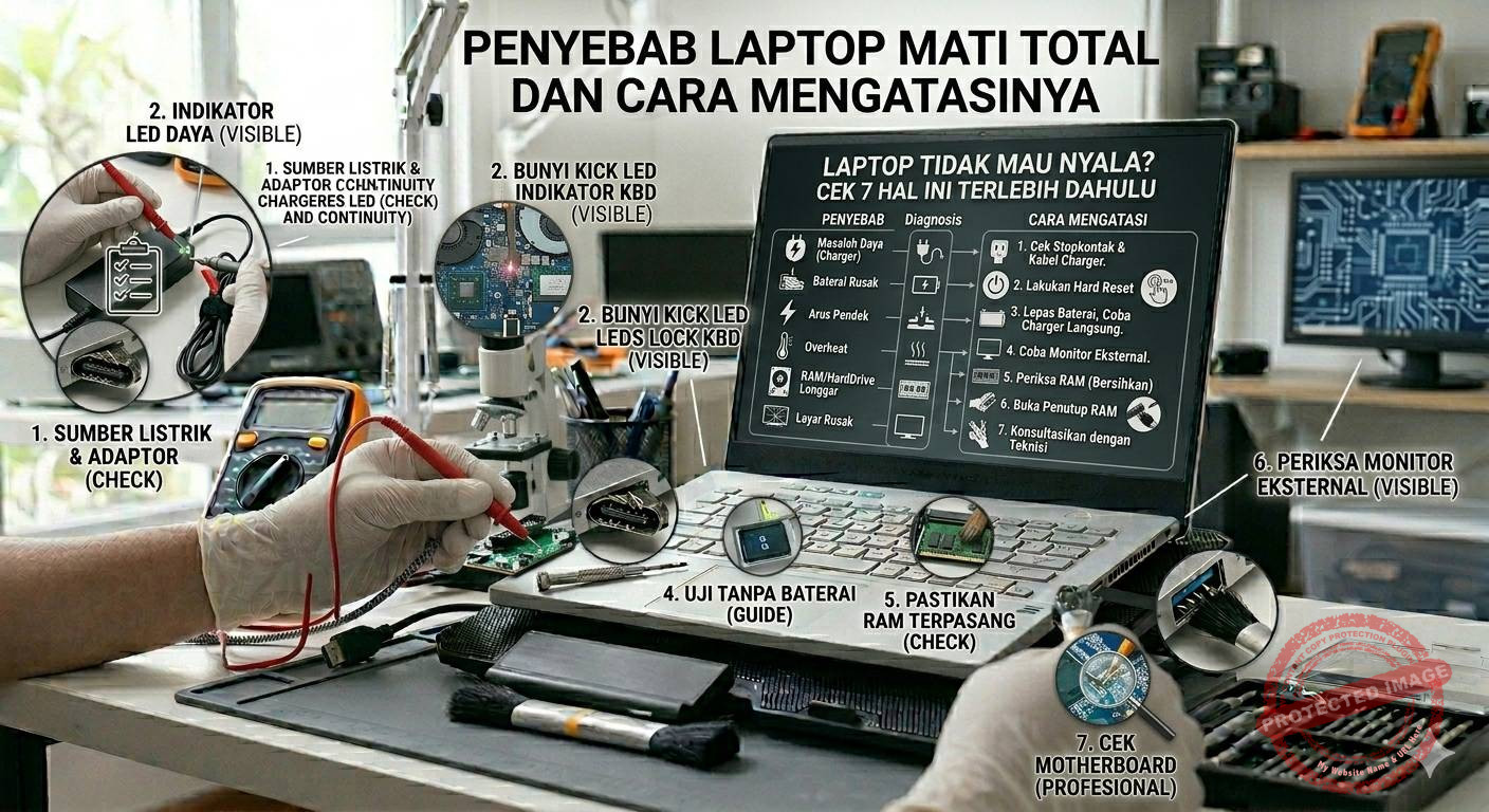 Penyebab Laptop Mati Total dan Cara Mengatasinya