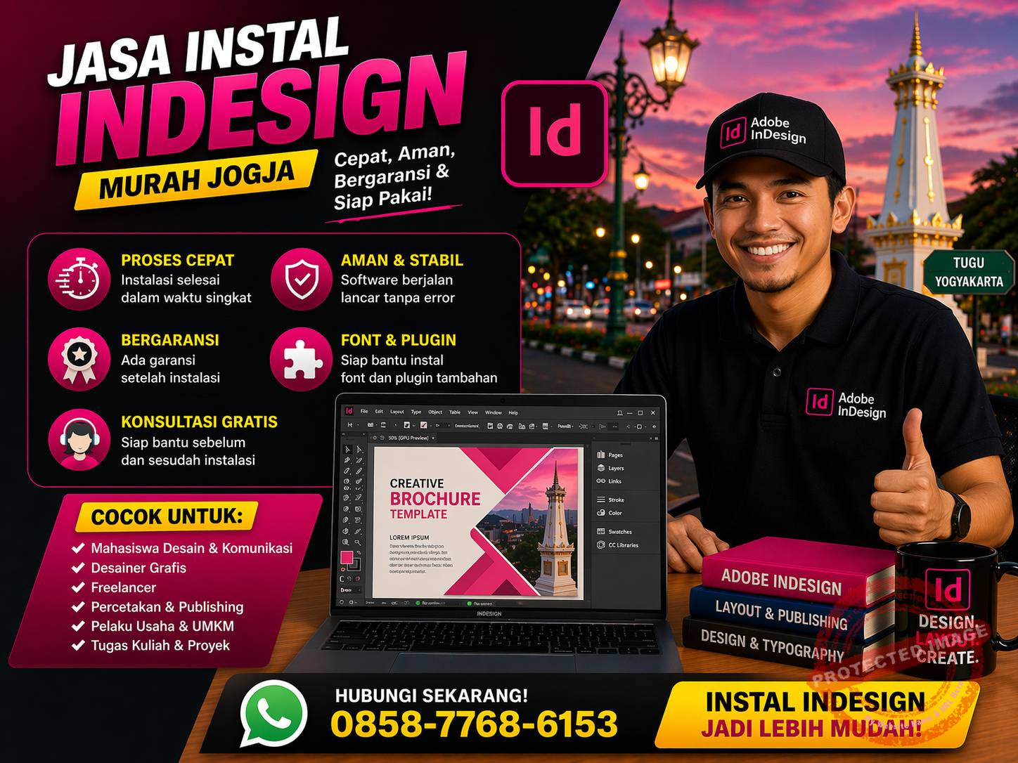 Jasa Instal InDesign Murah Jogja