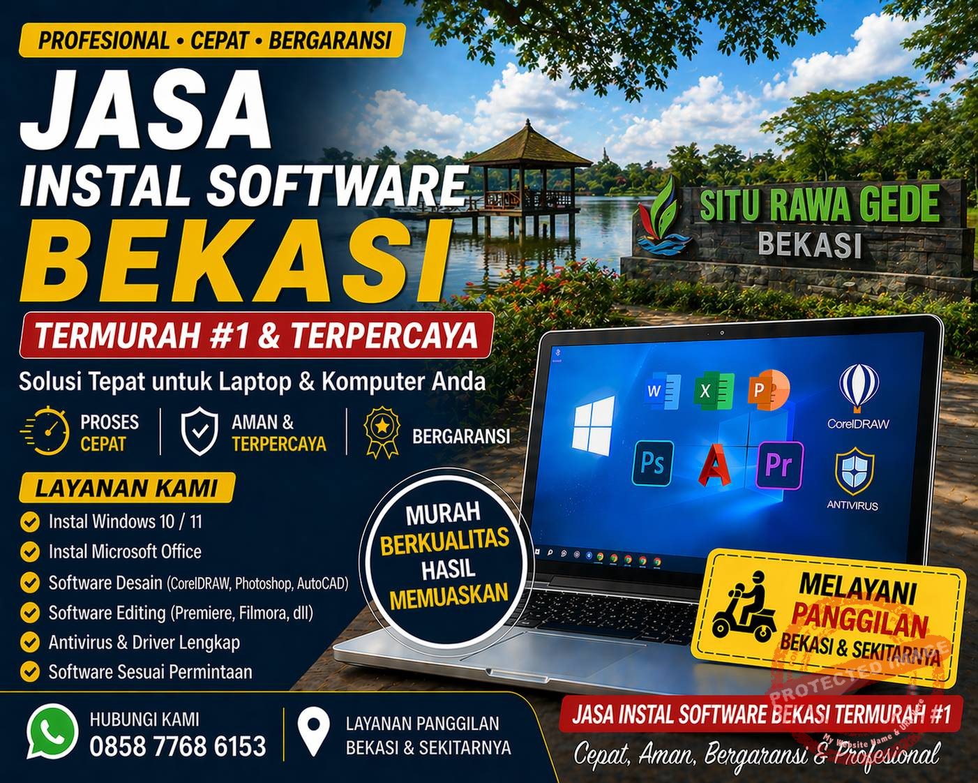 jasa instal software bekasi termurah #1 teknisi komputer di situ rawa gede bekasi cepat profesional dan bergaransi