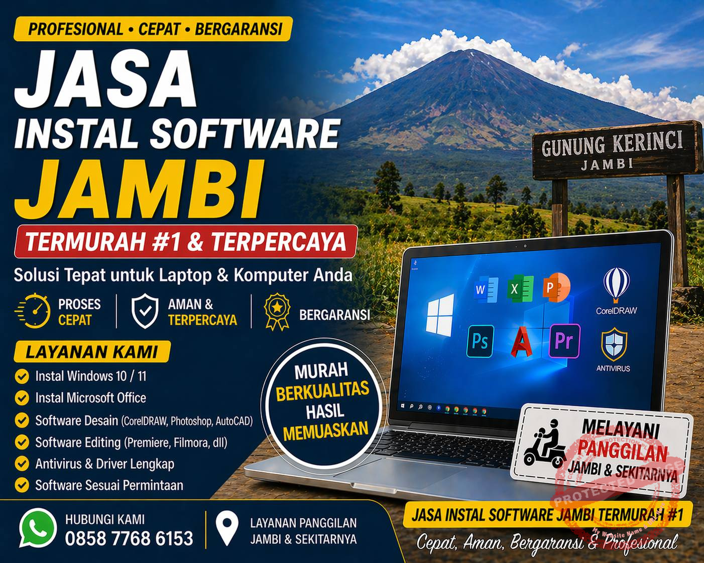 Jasa Instal Software Jambi Termurah #1 teknisi komputer di gunung kerinci jambi cepat profesional dan bergaransi