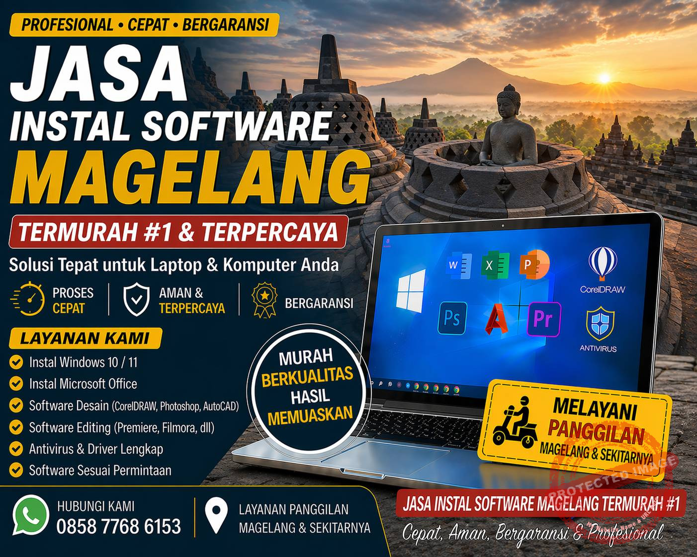 jasa instal software magelang termurah teknisi komputer di candi borobudur magelang cepat profesional dan bergaransi bisa remote