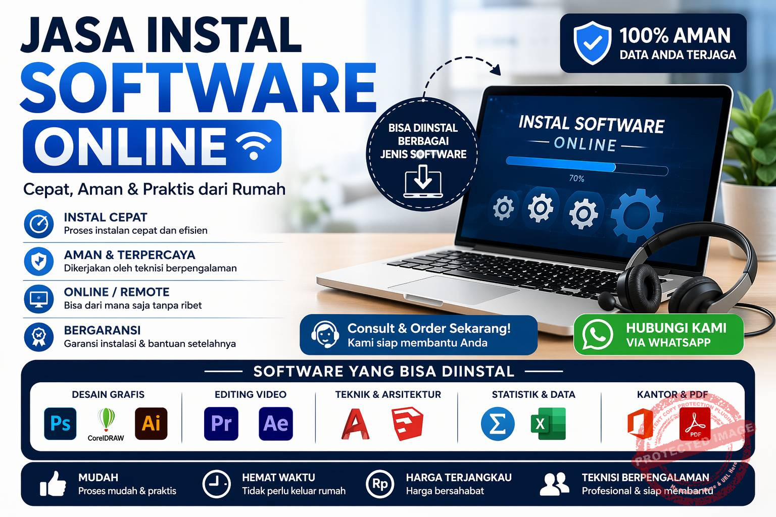 jasa instal software online teknisi instal aplikasi remote laptop cepat aman bergaransi