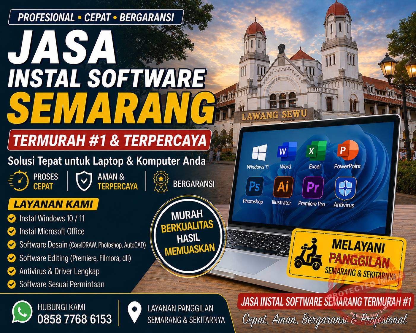 jasa instal software semarang termurah #1 teknisi komputer di lawang sewu semarang cepat profesional dan bergaransi bisa remote