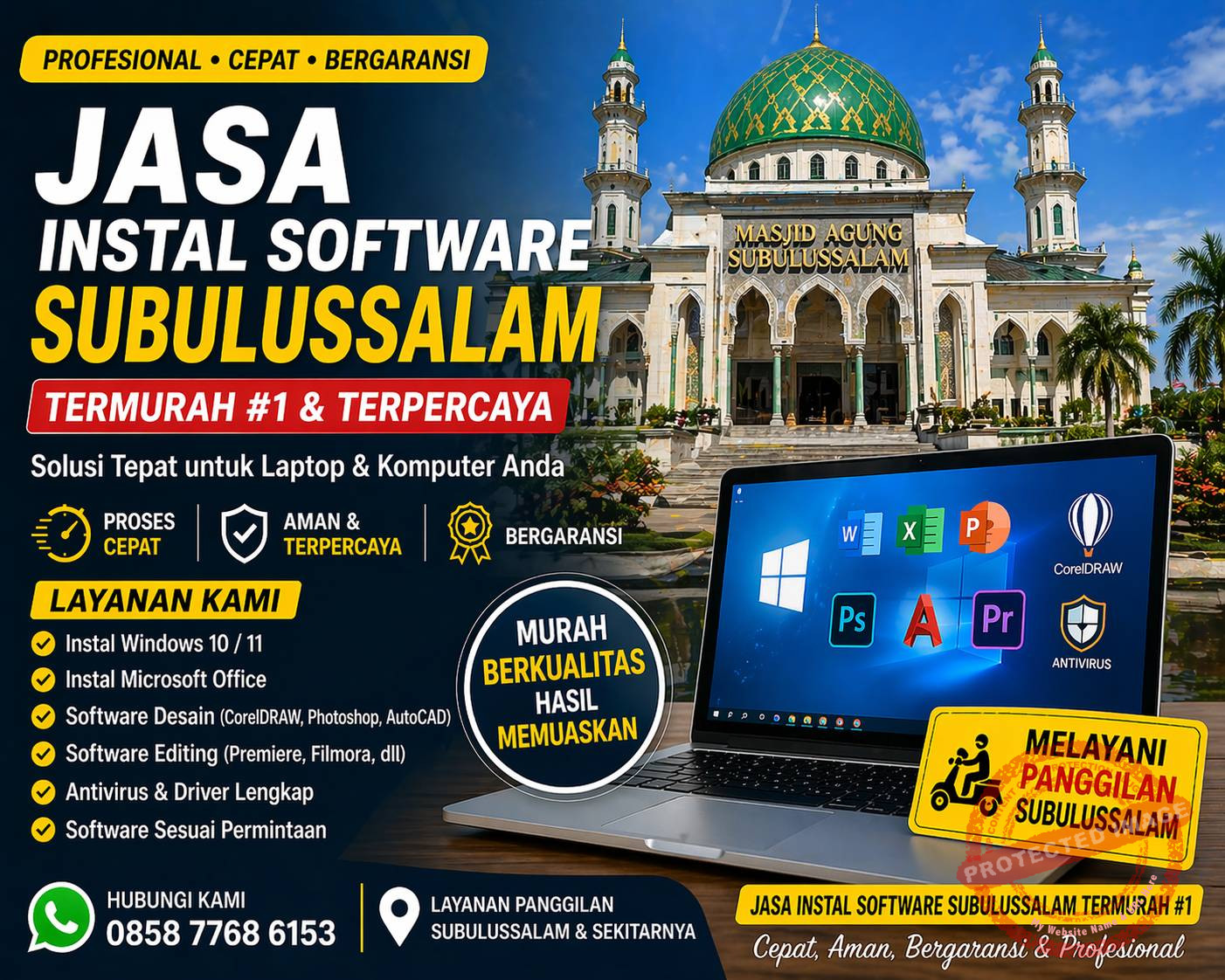 jasa instal software subulussalam termurah teknisi komputer di masjid agung subulussalam cepat profesional dan bergaransi