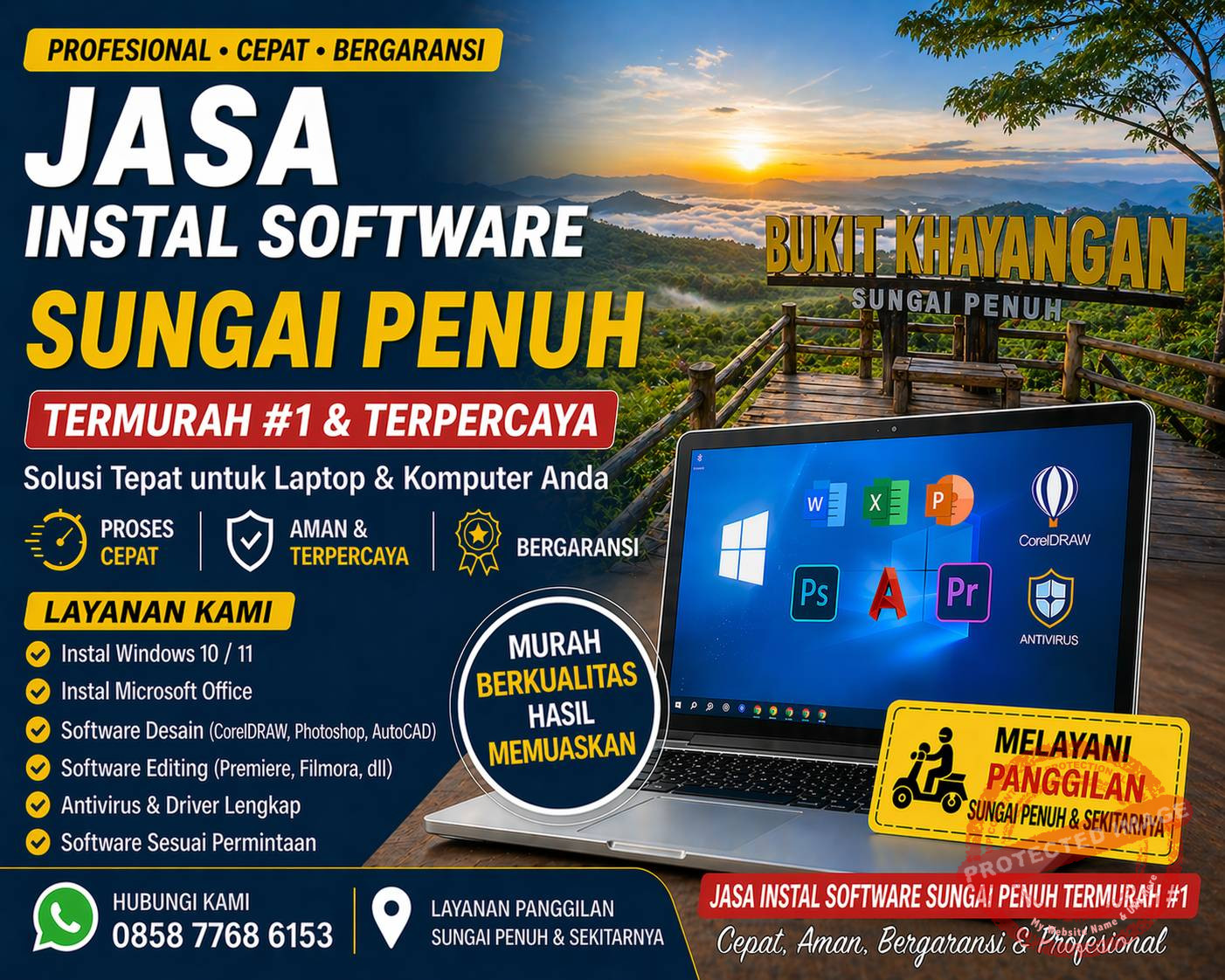 jasa instal software sungai penuh termurah #1 teknisi komputer di bukit khayangan sungai penuh cepat profesional dan bergaransi