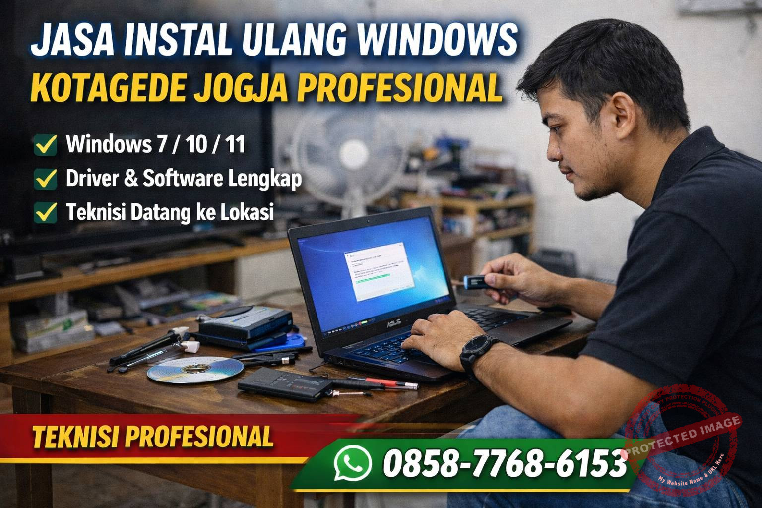 jasa instal ulang windows kotagede jogja profesional teknisi panggilan cepat