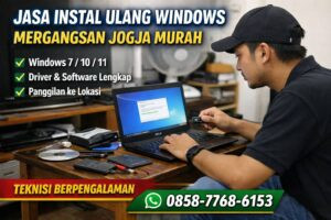 jasa instal ulang windows mergangsan jogja murah teknisi instal laptop panggilan