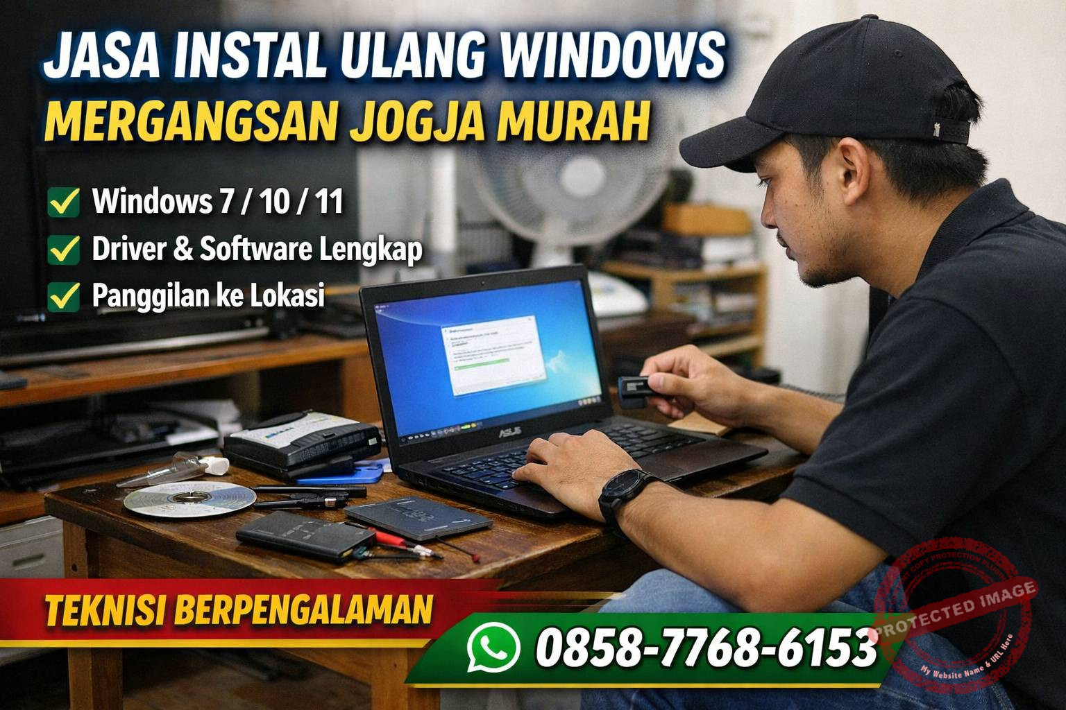 jasa instal ulang windows mergangsan jogja murah teknisi instal laptop panggilan
