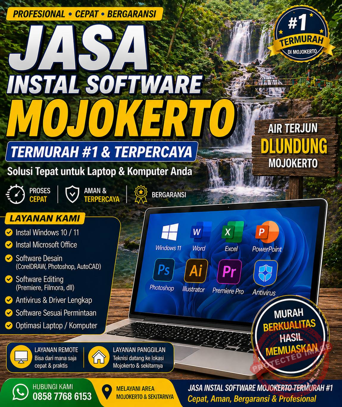 jasa instal software mojokerto termurah teknisi komputer di air terjun dlundung mojokerto cepat profesional dan bergaransi bisa remote