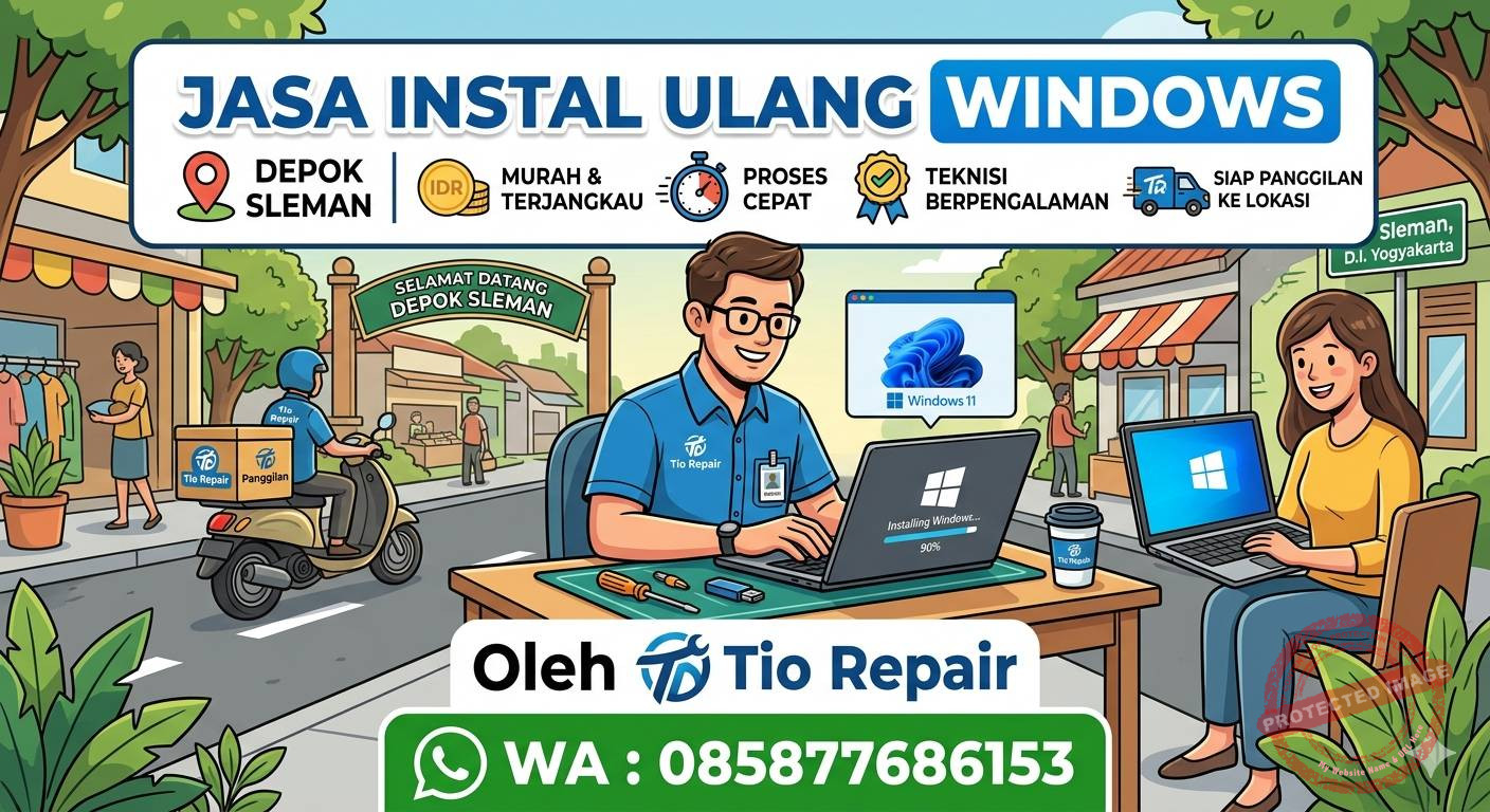 jasa instal ulang windows depok sleman murah teknisi panggilan cepat terpercaya