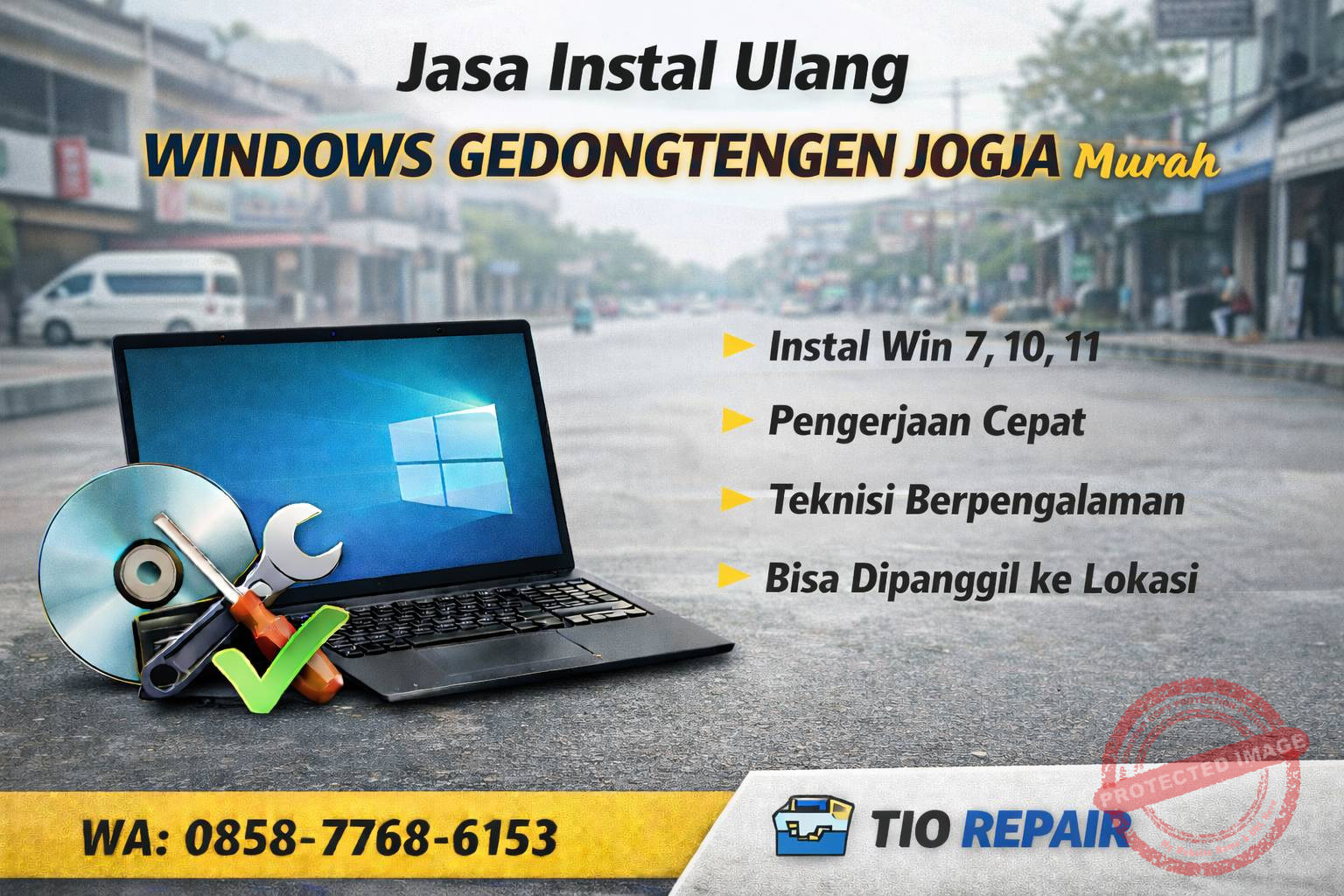 jasa instal ulang windows gedongtengen jogja murah teknisi panggilan cepat